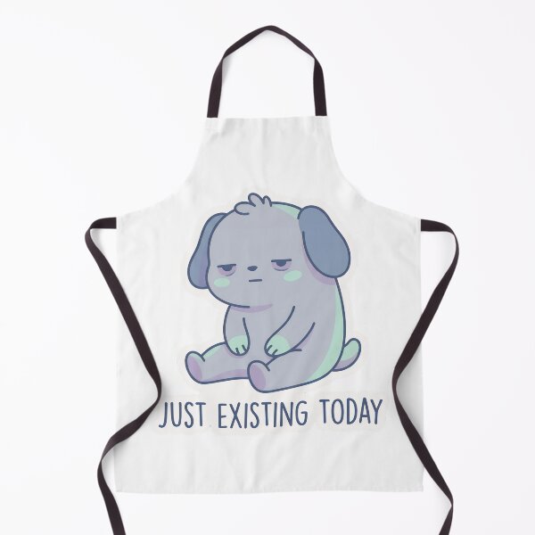 Item preview, Just Existing Today Sad Dog Sticker | Relatable Mood Kawaii Aesthetic designed and sold by Morden-Design.