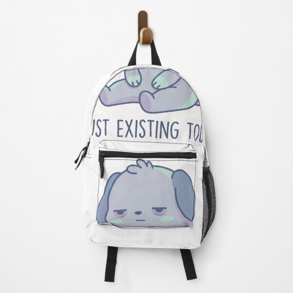 Item preview, Just Existing Today Sad Dog Sticker | Relatable Mood Kawaii Aesthetic designed and sold by Morden-Design.