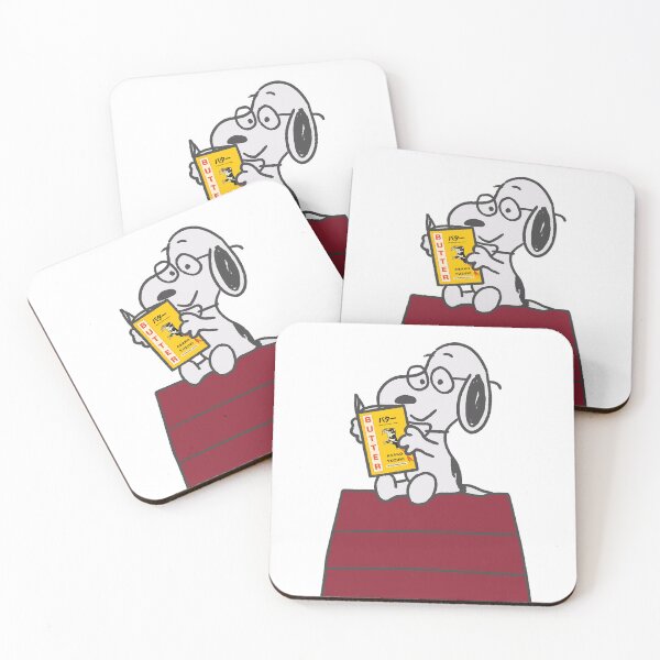 Aperçu de l'œuvre Snoopy lisant du beurre créée et vendue par liveawhimsylife.