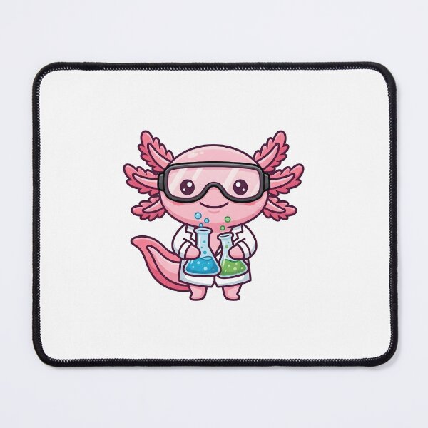Item preview, Cute Scientist Axolotl in Lab Coat with Bubbling Flasks designed and sold by Kvarny.