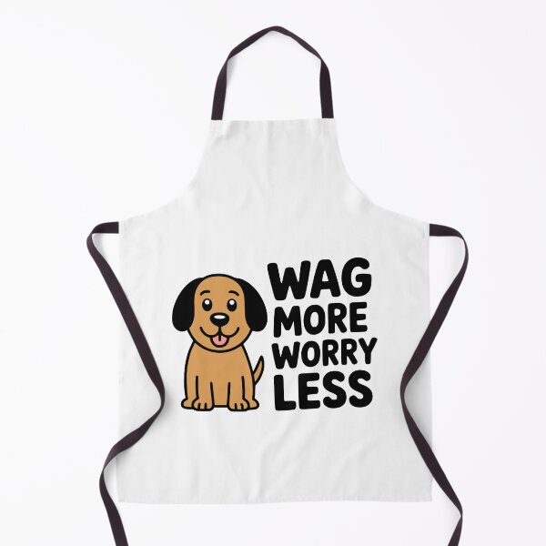 Item preview, Wag More Worry Less – Cute Kawaii Dog Positive Quote designed and sold by PMCreative.