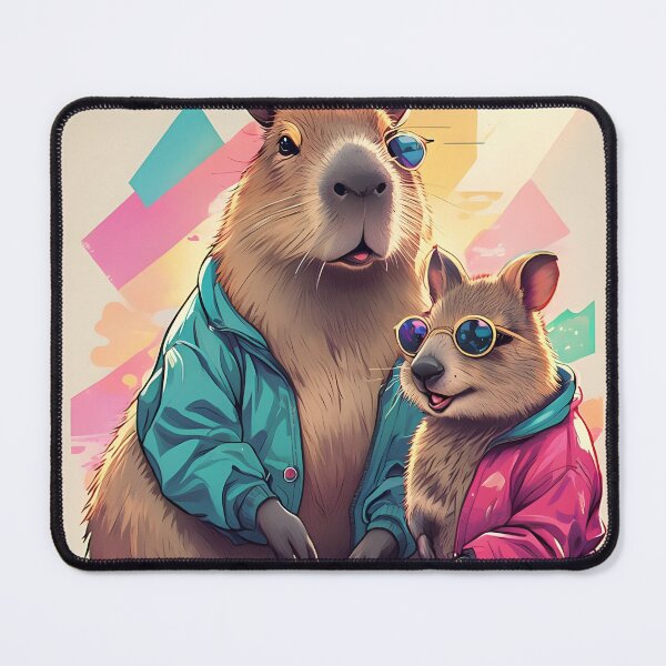 Item preview, 90s Skate Squad Capybara and Quokka designed and sold by Sybille-Yates.