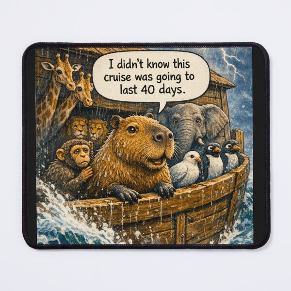 Item preview, Funny Noah’s Ark Capybara Shirt – 40 Days Flood Humor Animal Cartoon designed and sold by AnimalMarvels.