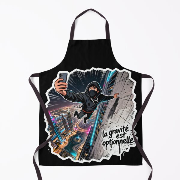 Item preview, Gravity is Optional – Futuristic Urban Street Art Free Fall Neon City designed and sold by PLUSHIWORLDtm.