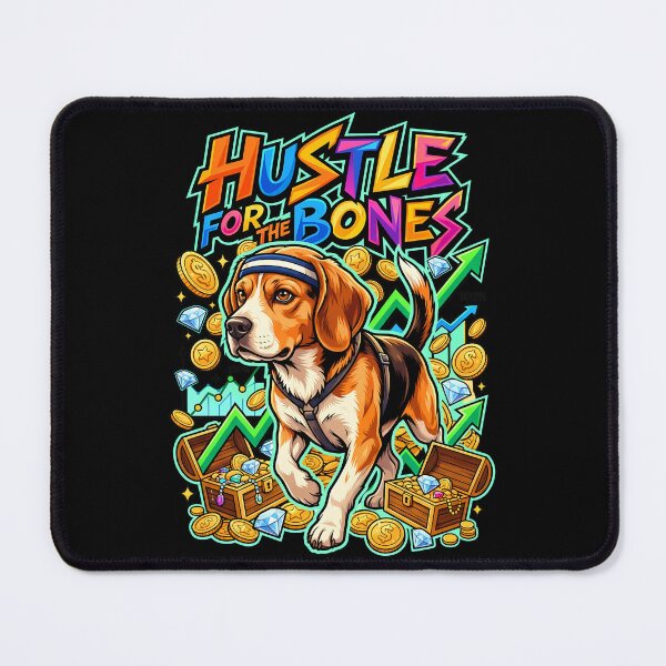 Item preview, Hustle For The Bones Beagle Motivation Quote Vector Art designed and sold by Tong4130.