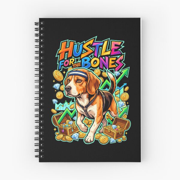 Item preview, Hustle For The Bones Beagle Motivation Quote Vector Art designed and sold by Tong4130.