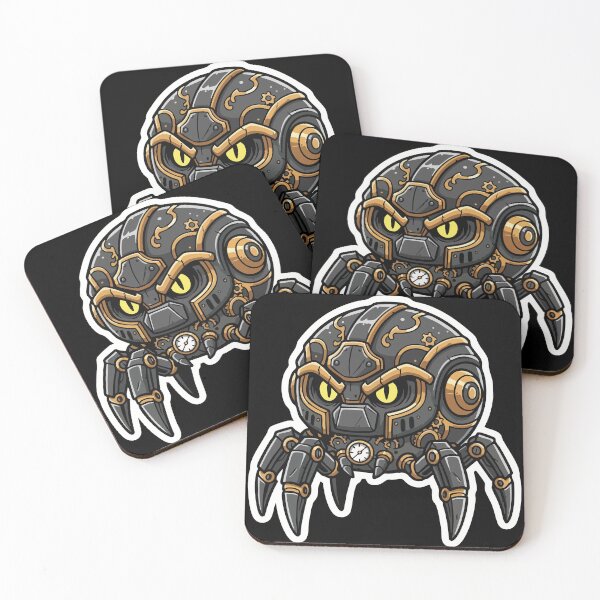 Item preview, Black Steampunk Clockwork Spider Sentinel designed and sold by PixelStudioBe.