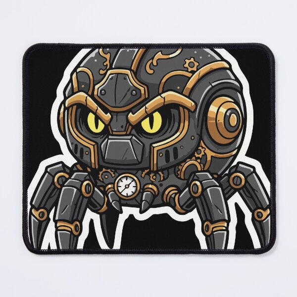 Item preview, Black Steampunk Clockwork Spider Sentinel designed and sold by PixelStudioBe.