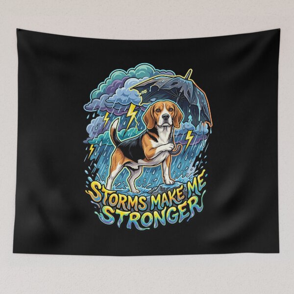 Item preview, Storms Make Me Stronger Beagle Resilience Funny Graphic Design designed and sold by Tong4130.