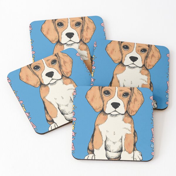 Item preview, Cartoon Beagle on Blue Background designed and sold by lautir.