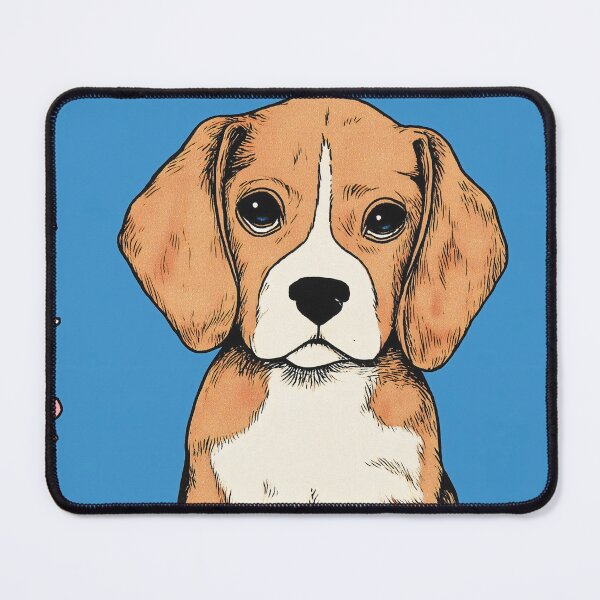 Item preview, Cartoon Beagle on Blue Background designed and sold by lautir.