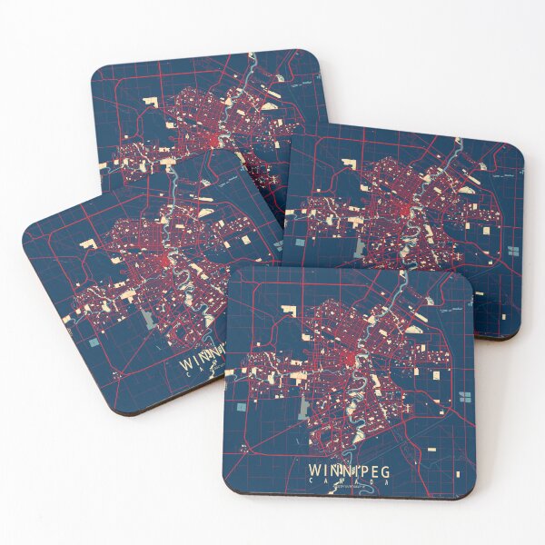 Item preview, Winnipeg City Map of Manitoba, Canada - Stencil designed and sold by deMAP.