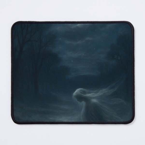 Item preview, Ghostly Figure In Moonlit Forest Surreal Night Fantasy Scene designed and sold by PandaTShirtShop.
