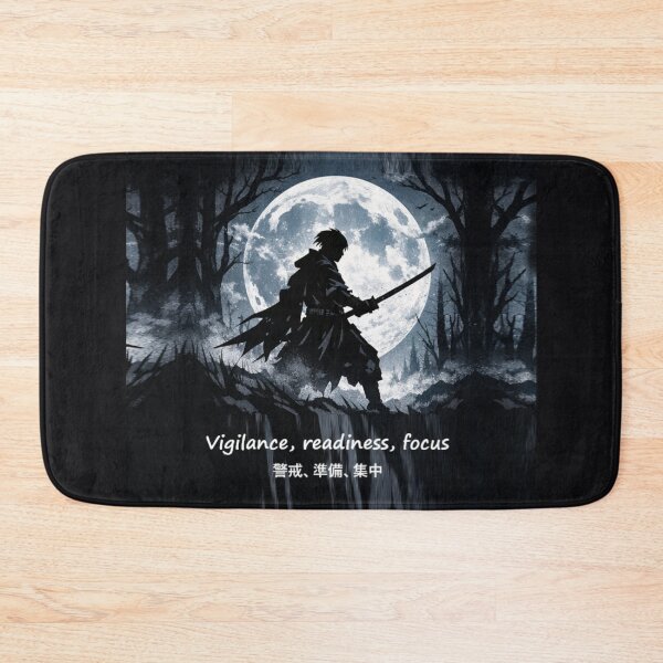 Item preview, Anime solent samurai warrior - vigilance, readiness, focus designed and sold by JaroDesign2023.