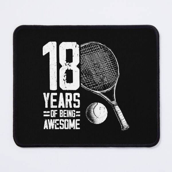 Item preview, 18 Years of Being Awesome Tennis Birthday designed and sold by WayTBeenkenArt.