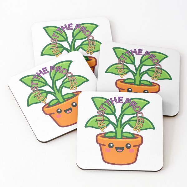 Item preview, Trust The Process Cute Plant Motivational Sticker designed and sold by LumereAndCoeur.