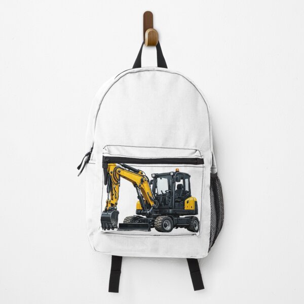 Item preview, Mini Yellow Wheel Excavator Heavy Machinery Illustration designed and sold by Radekku.