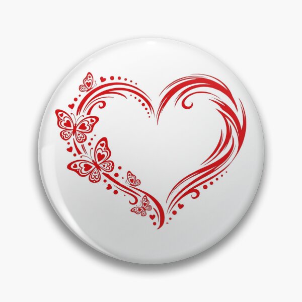 Item preview, Boho Minimalist Red Butterfly Heart Valentine designed and sold by DizzyShirts1.