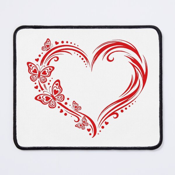 Item preview, Boho Minimalist Red Butterfly Heart Valentine designed and sold by DizzyShirts1.