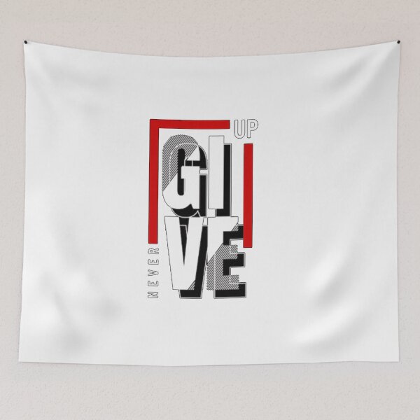 Item preview, Never Give Up Minimalist Art designed and sold by The Curated Palett.
