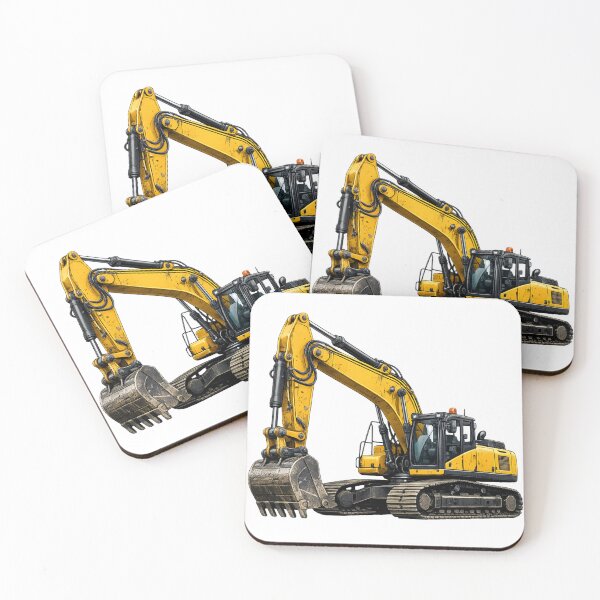 Item preview, Heavy Duty Crawler Excavator Construction Machine – Industrial Engineering Artwork designed and sold by Radekku.