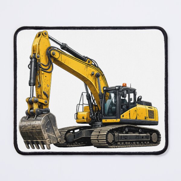 Item preview, Heavy Duty Crawler Excavator Construction Machine – Industrial Engineering Artwork designed and sold by Radekku.