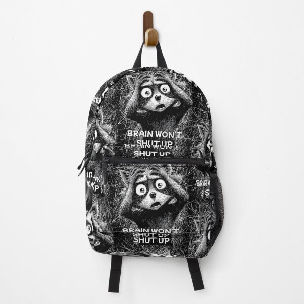 Item preview, Funny Raccoon Meme Collection – Brain Won’t Shut Up Raccoon Meme Anxiety Humor designed and sold by MiraLumeStudio.