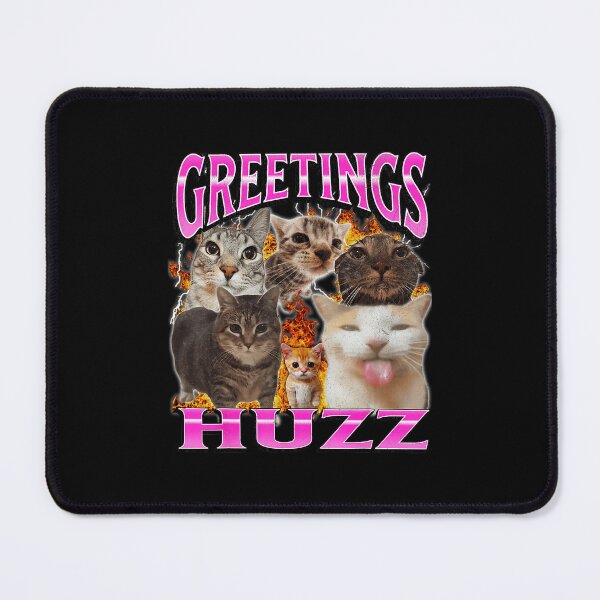 Item preview, Greetings Huzz Funny Cat Meme Chaos designed and sold by tadmercado.
