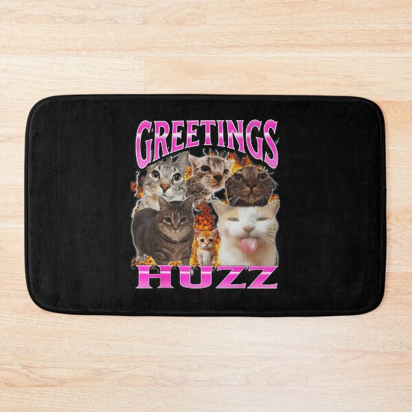 Item preview, Greetings Huzz Funny Cat Meme Chaos designed and sold by tadmercado.