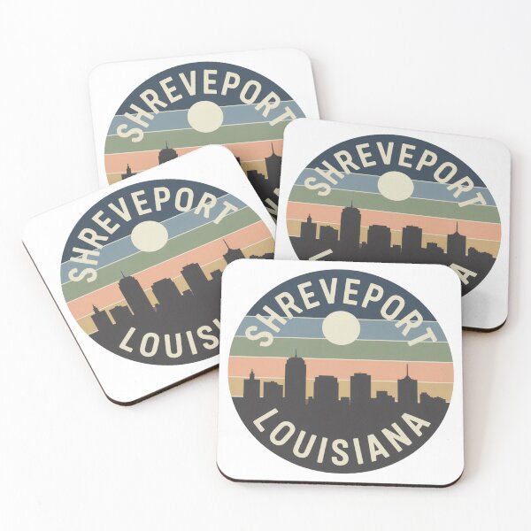 Item preview, Shreveport Louisiana: Muted Stripes Skyline Curved Text  designed and sold by CircinusStore.