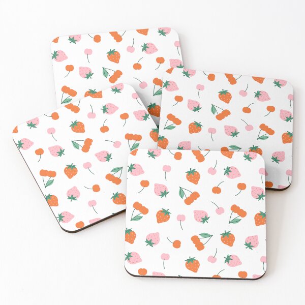 Item preview, cherries and strawberries on a white background designed and sold by burbura.