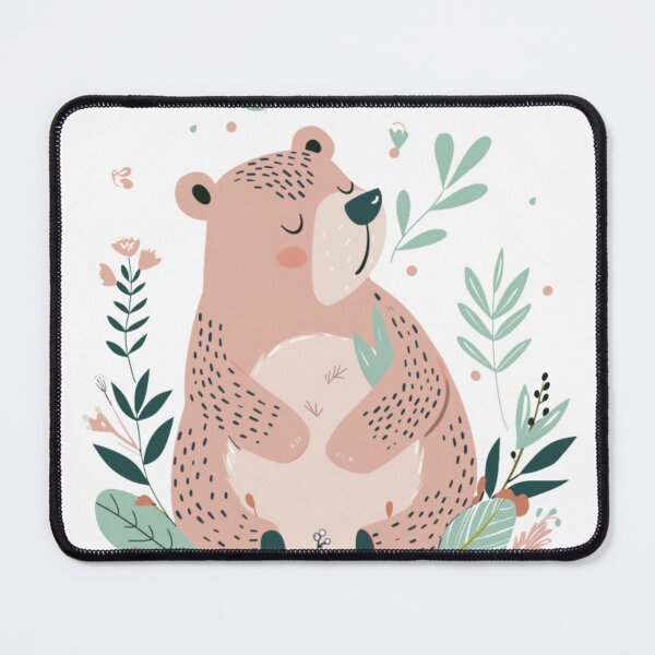 Item preview, Cute Bear With Leaves designed and sold by MayflowerandIvy.