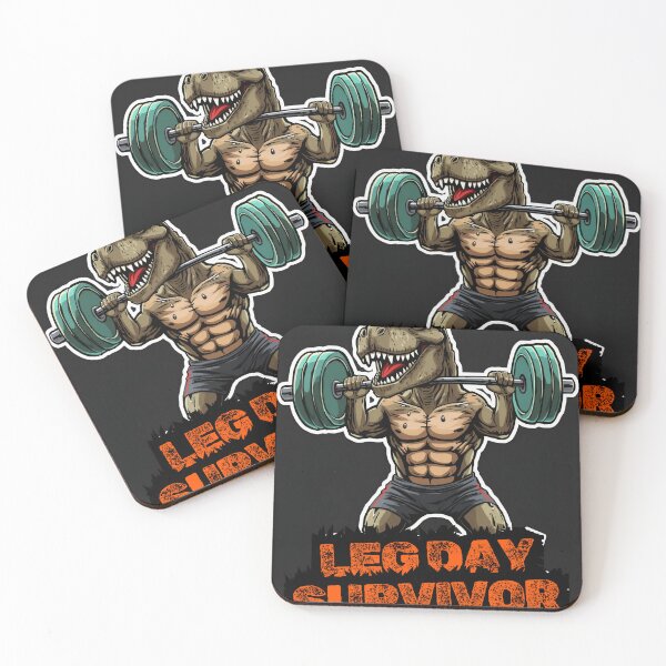 Item preview, Leg Day Survivor — T-Rex Deadlift Funny Gym Sticker designed and sold by AnkerShopping.