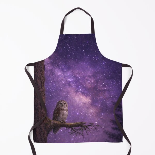 Item preview, Midnight Owl Celestial Wisdom Violet Galaxy Nature Art designed and sold by chihuahuashower.