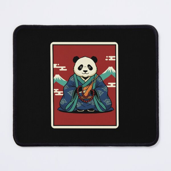 Item preview, Panda Monk Japanese Style Cute Zen Illustration designed and sold by JordynLadukeg65.