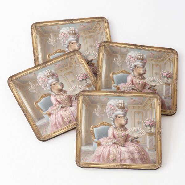 Item preview, Rococo Capybara Marie Antoinette Royal Portrait Funny Art designed and sold by CapyVerseStudio.