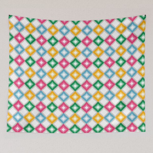 Item preview,  Seamless patterm Modern ikat Prism geometry designed and sold by bykaewjai-art.