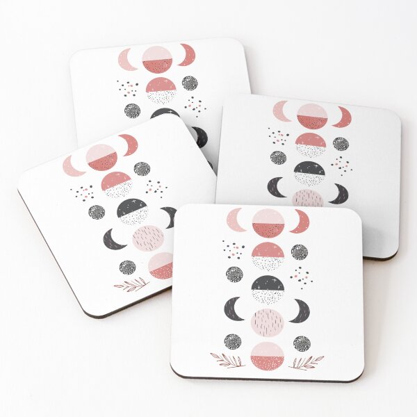 Item preview, Moon Phases Red and Black designed and sold by MayflowerandIvy.