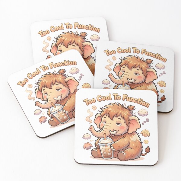 Item preview, Woolly Mammoth - Too Cool To Function Sleepy Iced Coffee  designed and sold by WowDezign.