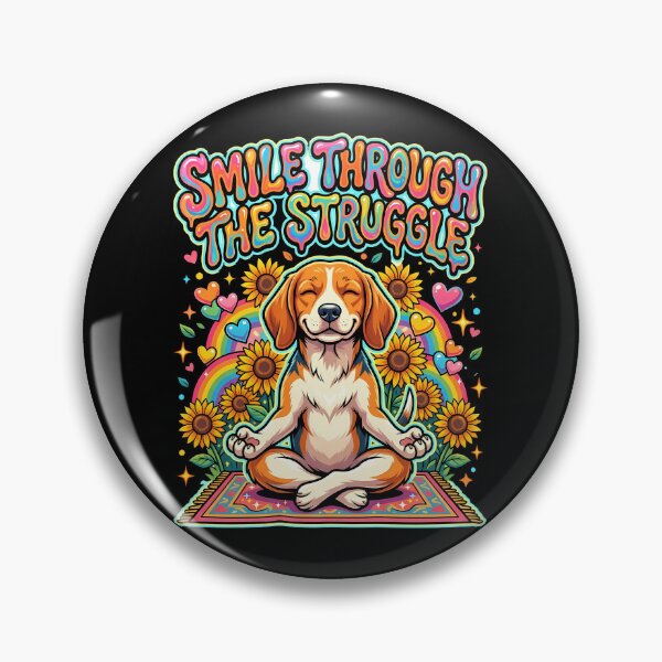 Item preview, Smile Through The Struggle Happy Beagle Positivity Vector Graphic designed and sold by Tong4130.