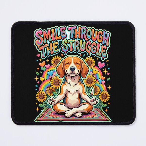 Item preview, Smile Through The Struggle Happy Beagle Positivity Vector Graphic designed and sold by Tong4130.