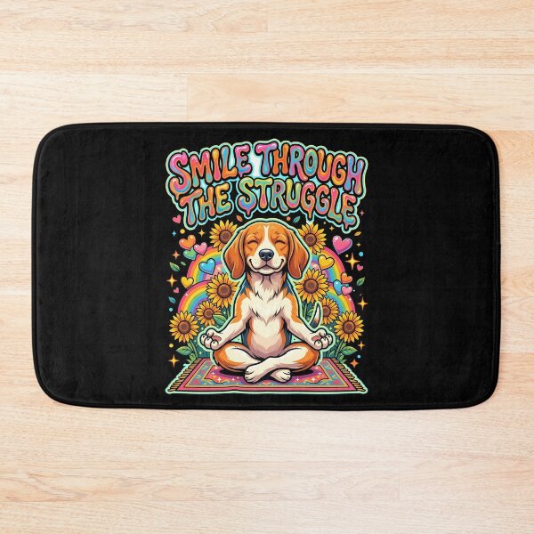 Item preview, Smile Through The Struggle Happy Beagle Positivity Vector Graphic designed and sold by Tong4130.