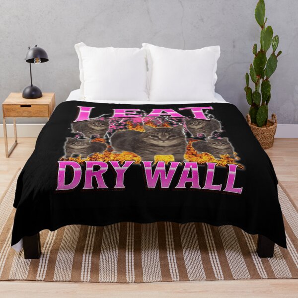 Item preview, I Eat Dry Wall Cat Meme Chaos designed and sold by tadmercado.