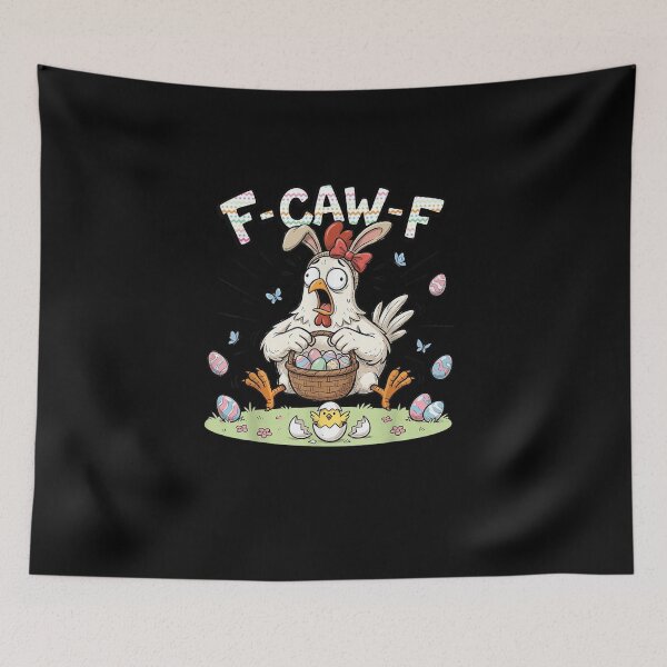 Item preview, F-Caw-F Chicken Bunny Rooster Meme Funny Easter Day  designed and sold by Juansustait.