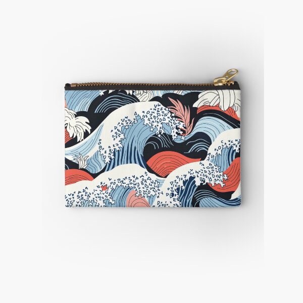 Item preview, Japanese waves abstract repeated design designed and sold by Rhu Creations.