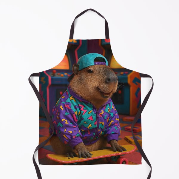 Item preview, 90s Arcade Skater Capybara designed and sold by Sybille-Yates.