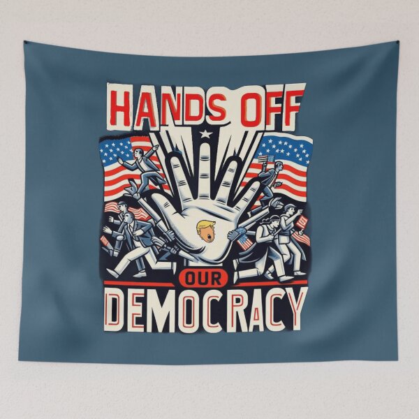 Item preview, Banner: Hands off our democracy designed and sold by JaroDesign2023.