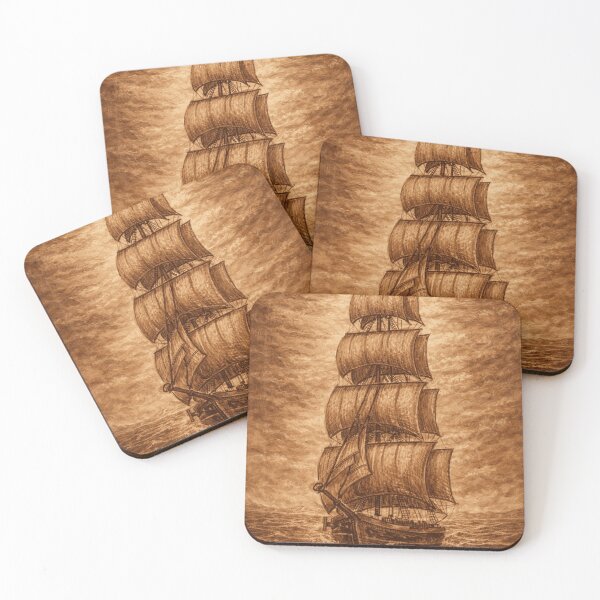 Item preview, Sepia Sailing Ship on the Sea designed and sold by Abzed.