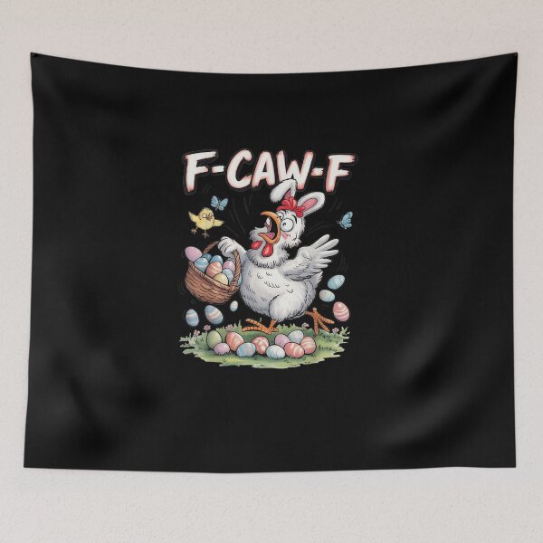 Item preview, F-Caw-F Chicken Bunny Rooster Meme Funny Easter Day designed and sold by Juansustait.