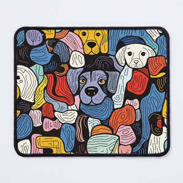 Item preview, Cute Dogs abstract repeated design designed and sold by Rhu Creations.